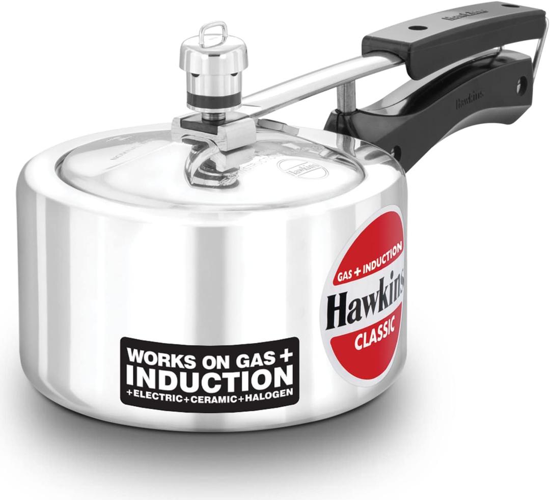 Hawkins Classic Pressure Cooker, Induction Inner Lid Cooker, Pan Cooker, Best Cooker, Silver ICL15 1.5 Litre (1.6 Quarts)