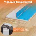 T-Shaped Silicone Door Weather Stripping for Side, 1.97 in x 20 Ft Door Draft Stopper Shower Seal Strip for Door Frame & Windows and Shower Sweep Gaps(White)
