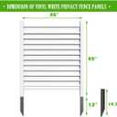 36" W X 45" H Outdoor Privacy Fence Panels Air Conditioner AC Fence Screens Kit Vinyl White Trash Garbage Can Enclosure, Plastic Picket Fence for Garden Patio Lawn - 2 Panels