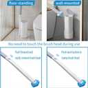 Toilet Brush with 120 Refills, White Toilet Cleaning Brush, Toilet Bowl Brush, Toilet Brush Refill for Efficient and Deep Scrub Toilet