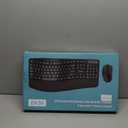 Ergonomic Wireless Keyboard and Mouse Combo, Wave Keys Keyboard with Wrist Rest for Natural Typing, 3 DPI Adjustable Ergonomic Silent Mouse for Computer/Laptop/Windows/Mac (Purple)