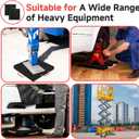 Outrigger Pads, 18" x 18" x 1", 2 Pcs, Heavy Duty, Black | RV Jack Pads, With Handle, Non-Slip Rv Stabilizer Pads, Leveling Jacks Blocks, For Truck Trailer Crane Wrecker Service Truck