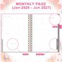 2 x And Per Se 2026 Planner, A4 Size-Daily, Weekly & 18-Monthly Planner, Daily Schedule, Monthly Tabs, 100 GSM Thick Paper(Elegant Florals)