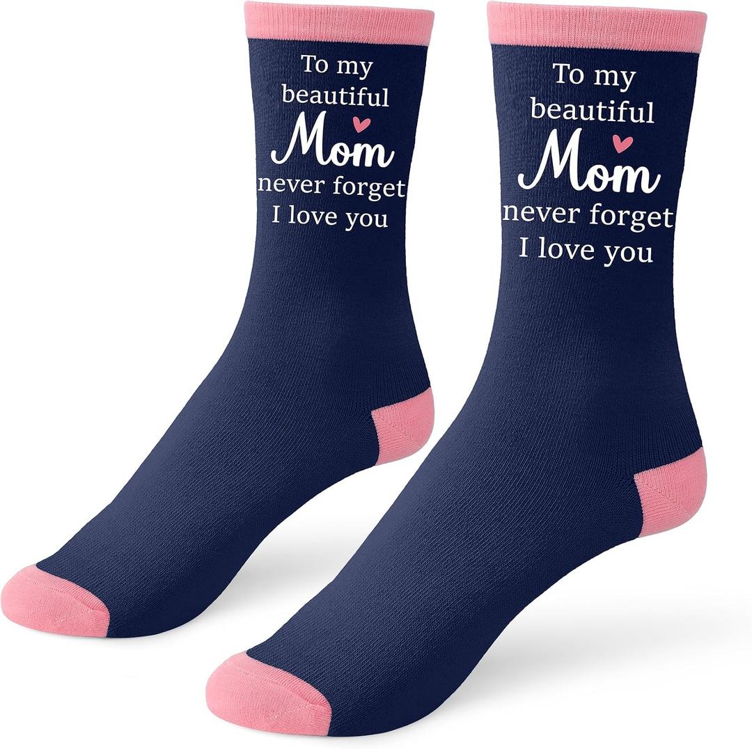 Gifts for Mom Birthday Gifts for Mom Mothers Day Cool Mother Birthday Presents from Daughter from Son 40th 50th 60th 70th Young Moms Elderly Easter Valentines Christmas Xmas Gift Socks (Blue)