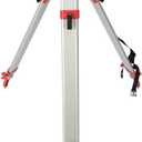 Surveying Tripod, Aluminum Survey Tripod With 5/8-Inch 11-Threaded Flat Head Quick Clamp for Auto level