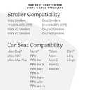 UPPAbaby Car Seat Adapter for Maxi-Cosi, Nuna and Cybex - Compatible with Vista V2, Vista V3, Cruz, Cruz V2, Cruz V3 - Quick + Secure Attachment 1 Pair