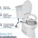 LUXE Bidet NEO 120 - Single Nozzle, Self-Cleaning, Non-Electric Bidet Attachment for Toilet Seat, Adjustable Water Pressure, Rear Wash (Rose Gold)