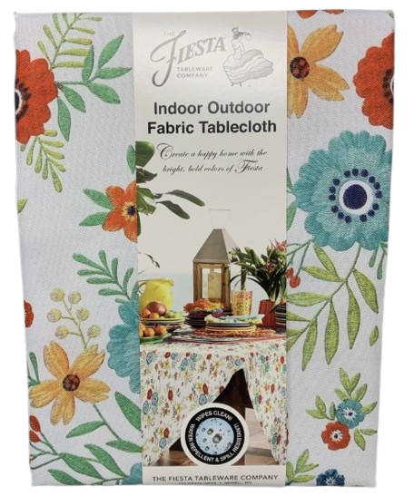 Fiesta Indoor Outdoor Fabric Tablecloth Floral Enchantment 70" Round