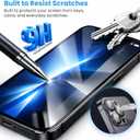 High-Strength 9H Tempered Glass Screen Protector & Camera Lens Protector for iPhone 16 Pro Max with Easy Installation Tray & Tools, Clear HD Glass Protector for iPhone, Anti-Scratch & Anti-Fingerprint