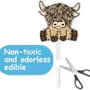 10 x 18pcs Brown Glitter Cow Dessert Cupcake Topper Cheer to Country Western Bull Riding Bull Rider Competition Theme Decor Supplies Baby Shower Boys Girls Birthday Party Decorations