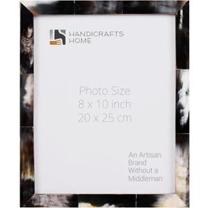 Handicrafts Home Vintage Picture Frame, 8x10 Handmade Real Horn Photo Frame for Home Decor, Vintage Decor, Rustic Farmhouse Decor, Gallery Wall, Desk Decor & Holiday Gifting, Wall & table top Decor, Essence collection