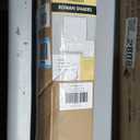 No Tools No Drill Cordless Roman Shades for Indoor Windows 100% Blackout, for Window Size 20" W 48" H White