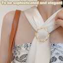 18Pcs Shirt Ties Clips for Women Silk Scarf Ring Clip T-Shirt Buckle Ring Clip Metal Round Circle Clip Clothes Clip Rings Buckle Clip for Hat, Belt,Scarves,T-Shirt (6-Colors)