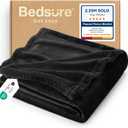 Bedsure GentleSoft Fleece Blanket Twin Size Black - 300GSM Lightweight Plush Fuzzy Cozy Soft Warm Blanket for Bed, Sofa, Couch, Travel, Camping, 60x80 inches