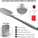 HOTEC BPA-Free Silicone Rubber Spatula Set, Grey, Set of 5