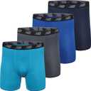 New Balance Men's Mesh 5" No Fly Boxer Brief (4 Pack), 2XL