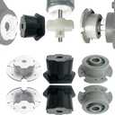 6PCS Rubber Tire Coupler Connector Upgrade Replacement for Power Wheels Ride on Car,1PCS Steering Motor Gearbox Adapter Upgrade for Power Wheels Parts,Hitch,Grip