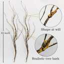 2pcs 35inch Black Yellow Artificial Stems Hanging Vines for Room vase Decor Bendable Realistic Texture Fake Tree for Home Party Christmas Halloween Decoration (VASE NOT Included)