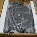 NEOTEC Retractable Garden Hose Reel 1/2 inch x 100ft - Wall Mounted Heavy Duty Hose Reel with 3/4 Inch Brass Fittings & 9-Pattern Nozzle - Auto Rewind System, Any Length Lock, 180 Swivel Bracket