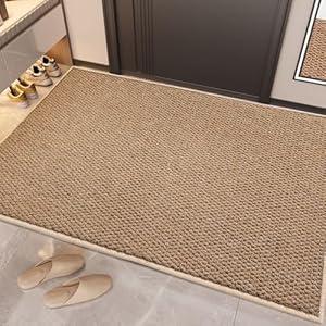 Yancorp 6'x9' Big Area Rug for Living Room Natural Berber Rug Bedroom Non-Slip Rugs No Shed Faux Jute-Look Area Rugs Non-Skid Washable Area Rug