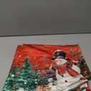 Christmas Tablecloth Round 60 Inch Red Winter Snowman Snowflake Table Cloth Farmhouse Xmas Tree Snow Table Cover for Kitchen Dinner Room Holiday Party Indoor Outdoor Home Christmas Decor