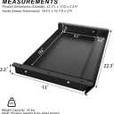 Large Under Desk Mounted Sliding Drawer with Pencil Tray and 60 Degree Tilt Panel to Pull Out, 22'' Long & 13'' deep Large Storage Organizer for Sit Stand Workstation