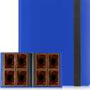 Card Binder, Upgraded 4 Pockets Trading Card Collection Binder for Cards, 160 Pockets Mini Card Book Holder Album - Dark Blue, 2.7 x 3.8 inches