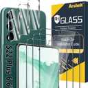 letosan [3+3 Pack] Glass Screen Protector for Samsung Galaxy S22 Plus 5G, 9H Tempered Glass, Ultrasonic Fingerprint Compatible,HD Clear Case Friendly for Galaxy S22 Plus Glass Screen Protector