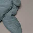 ZIGJOY Shark-Fin Transition Swaddle for Newborn - 0.5 Tog Rayon Made from Bamboo Sleep Sack Baby Swaddle Blanket with 2-Way Zipper, Hemp Grey (3-6 Months)