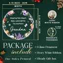 2 x New Grandma Ornament - Baby Announcement Gift Promoted from Dog to Human Grandma Glass Ornament - Grandmother Gifts for Christmas - Grandmother Gifts from Grandkids