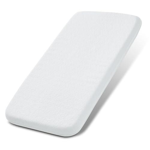 NeoBorn Baby Bassinet Mattress Pad, 33" x 19" Dual Sided Comfort Gel Memory Foam Mattress with Removable Breathable Soft Tencel Cover Fit for Jimglo/ANGELBLISS 3 in 1/BabyBond/Cowiewie Baby Bassinet