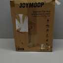 JOYMOOP Mop and Bucket with Wringer Set, Flat Squeeze Mop with Bucket (X-Large), Dust Mop for Wall Cleaner with Long Handle, Microfiber Mop - White Bucket with 3 Reusable 15" Pads