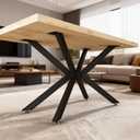 Heavy Duty Metal Desk Legs 29 Inch - Industrial Wrought Iron Table Base for Glass, Marble, Wood Table Tops - Desk Frame for Home Office, Kitchen Island, Writing & Computer Desk (Black)