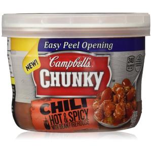 Campbells Chunky Microwavable Chili Firehouse Beef, 15.2500-Ounces 1 Pack, Oct 19 2025