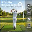 Fanshaw Premium Dual Golf Mat 5x4FT 40mm Thickened for Practice | Durable Golf Hitting Mat: Tee, Fairway & Rough Turf for Driving & Chipping, Indoor & Outdoor Backyard&Simulator Training