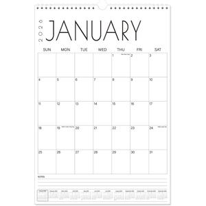 Calendar 2026-2027 - 15-Month Extra Large Wall Calendar from April 2026 to June 2027, 15'' x 22'' Hanging Calendar 2026-2027 with Holiday Marked, Premium Paper for Organizing, Vertical, Black Large Word