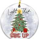 10 x Funny Ornament 2025  White Elephant Gift, Light That Sh*t Up Holiday Tree Dcor  Hilarious Adult Humor Xmas Ornament, Secret Santa Gag Gift