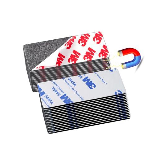 A+B Paired Adhesive Magnetic Tape, Precut (3 in x 1 in x 24 Pack/ 12Pairs) Flexible AB Magnets Strips for DIY Closure Crafting, a b Magnet Match to Use