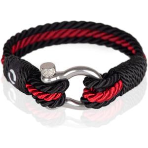 Paracord Bracelet for Men - Twisted Rope Bracelets for Men, Handmade Mens Bracelets Jewelry, Boyfriend Gifts Birthday, Pulseras Para Hombres, Men's Bracelet Gifts for Son, 3 Pack (8.5, Red)