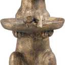 Cynkeyee Outdoor-Statues Garden Decor Bird Bath - Large Dog Statue Bird Feeder Statues for Outside Yard Lawn Patio Gardening Gifts for Women Fairy Garden 15 * 10 * 19 Inch