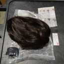 Heat Resistant Synthetic Hair Wig Short Fashion Fluffy Wig for Asian Young Women IUH30S20 (Human hair mixed+Medical base, N2 Natural Black)