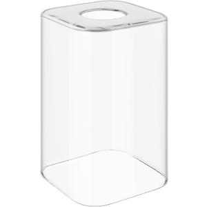 1PCS Square Glass Lamp Shade, L3.94" x H5.91" Clear Glass Lamp Shade Cover for Vanity Light Fixtures Floor Lamp Chandelier Pendant Light