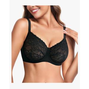 Minimizer Bras for Women Underwire Full Coverage Plus Size Unlined Bra for Heavy Breast 34D