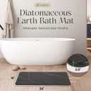 Quick Dry Shower Stone Bath Mat, Super Absorbent & Non-Slip 24 x 16 Inch Diatomaceous Earth Mat, Durable & Easy to Clean Diatomite Bath Mat for Bathroom Floor/Kitchen (Marble)