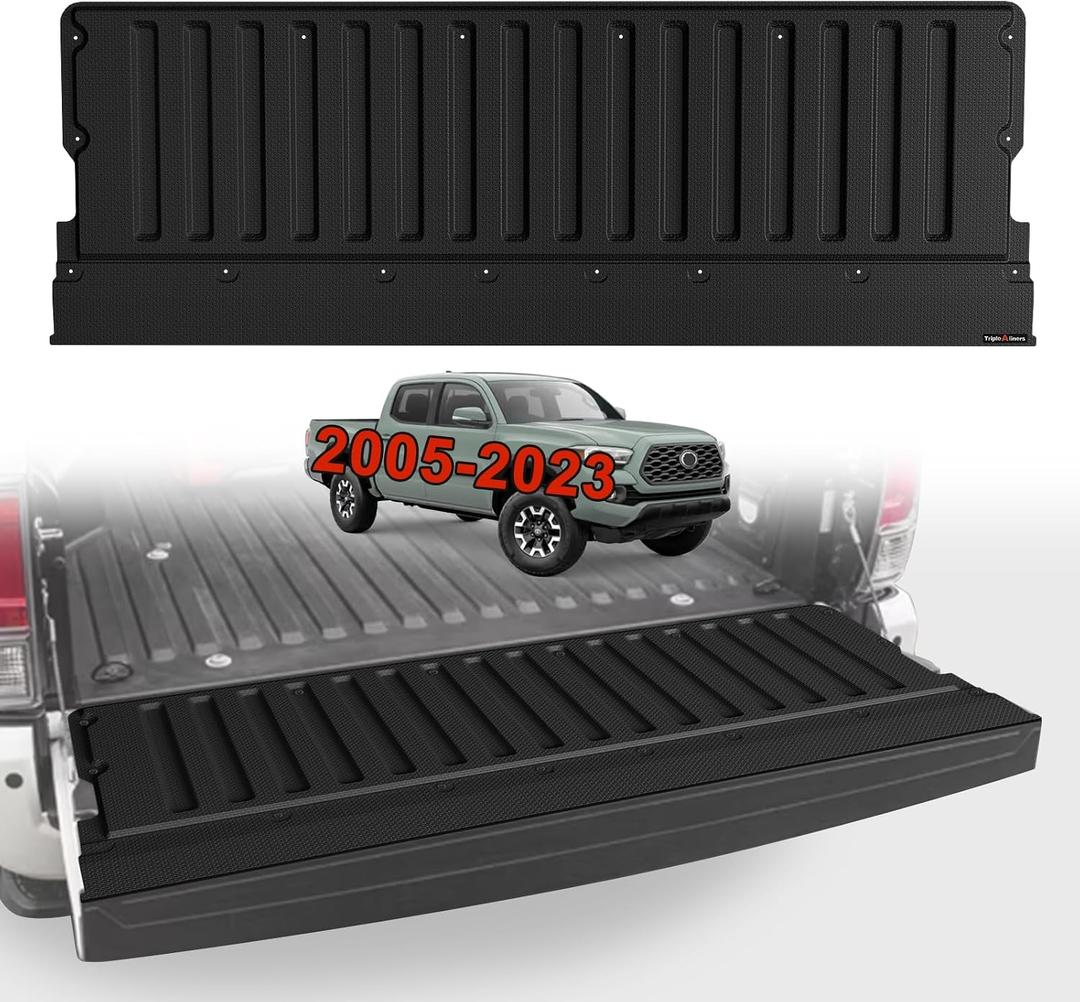 TripleAliners Truck Mat Compatible with 2005-2023 Toyota Tacoma Accessories, Tailgate Mat Custom Fit All Weather Protection Pickup Liner