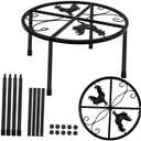 Outanaya 2pcs Chicken Feeder Stand Metal Chicken Coop Accessory Waterer Rack for Coop