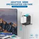 220V to 110V Converter Travel Adapter Combo with 2 USB, International Voltage Converter for Hair Dryer Phone Laptop, All-in-one Power Converter for US to UK EU AU Asia Cover 200+Countries