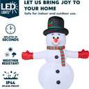 JOIEDOMI 8 FT Tall Christmas Inflatable Snowman Outdoor Decorations, Christmas Blow Up Snowman Yard Decorations with Colorful Projector LED Lights for Xmas Party Yard Outdoor Indoor Garden Lawn Dcor