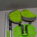 anngrowy 62" Microfiber Car Wash Brush Mop Kit Mitt Sponge with Long Handle Car Cleaning Supplies Kit Duster Washing Car Tools Accessories, 1 Chenille Scratch-Free Replacement Head Aluminum Alloy Pole (Green)