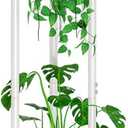 YIZAUIA Plant Stand Indoor Corner Tall 2 Tier Metal Tiered Single Small Plant Stands Sturdy Shelf for Living Room Balcony Garden,White